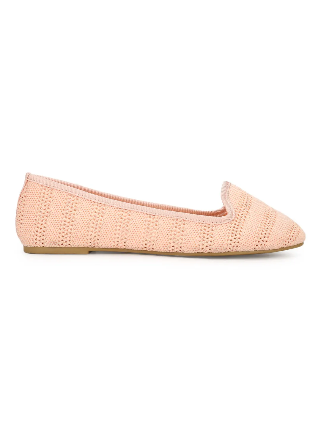 Nude Knitted Belly Flats