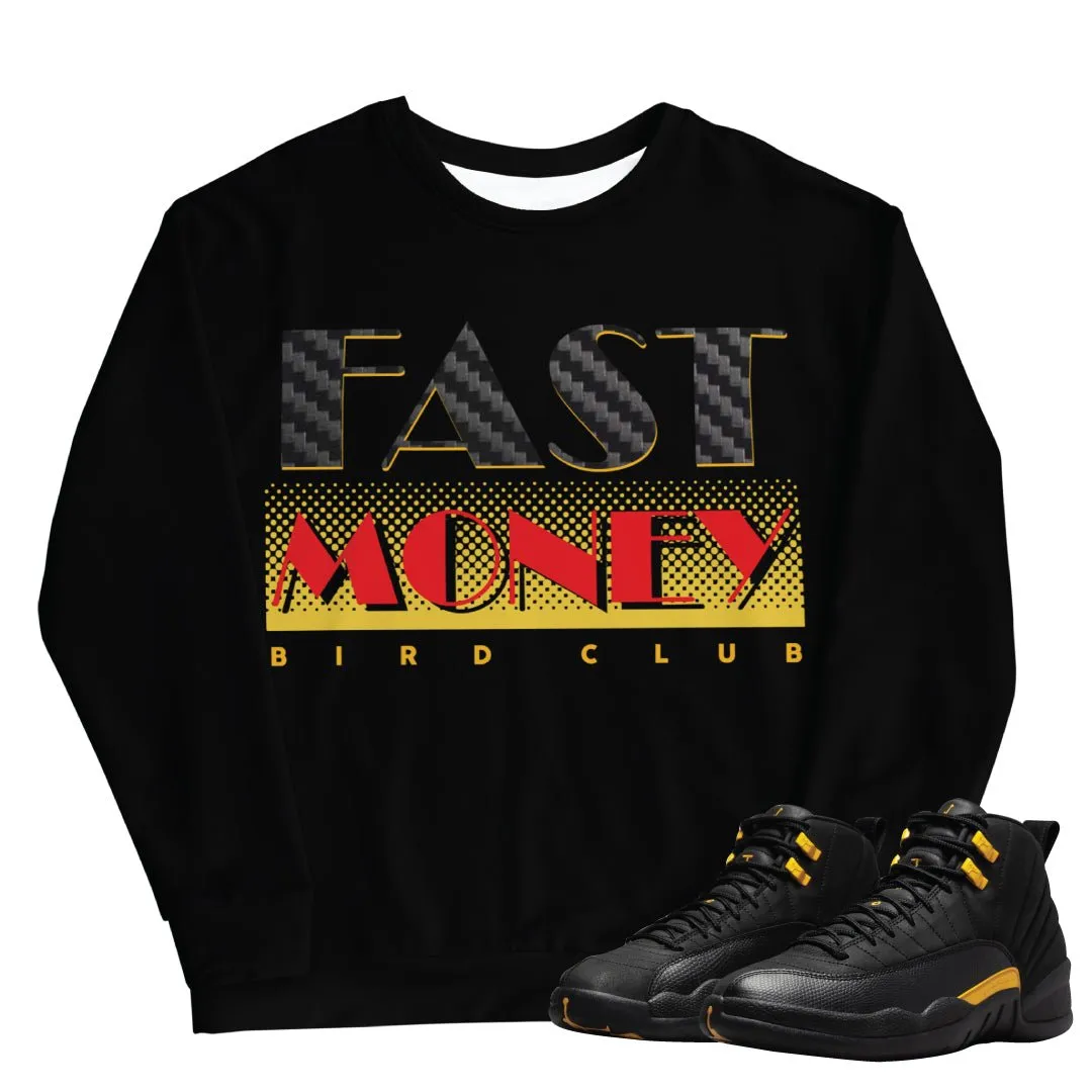 Retro 12 Black Taxi Fast Money Sweatshirt