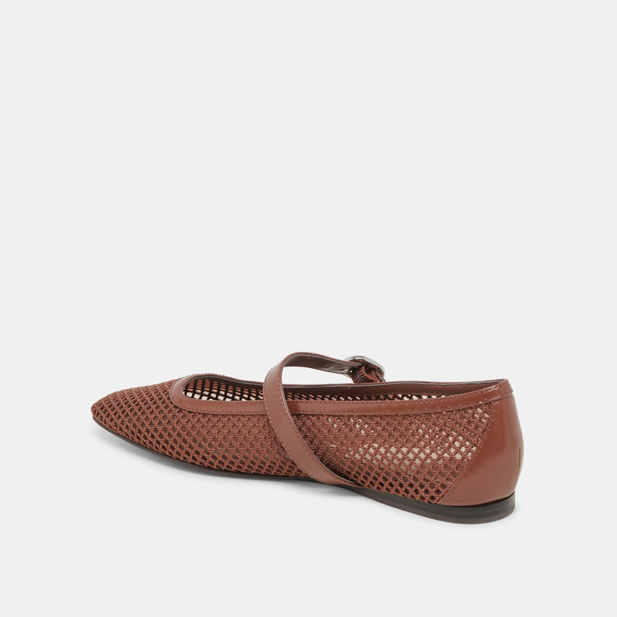 RODNI MESH BALLET FLATS TOFFEE WOVEN MESH