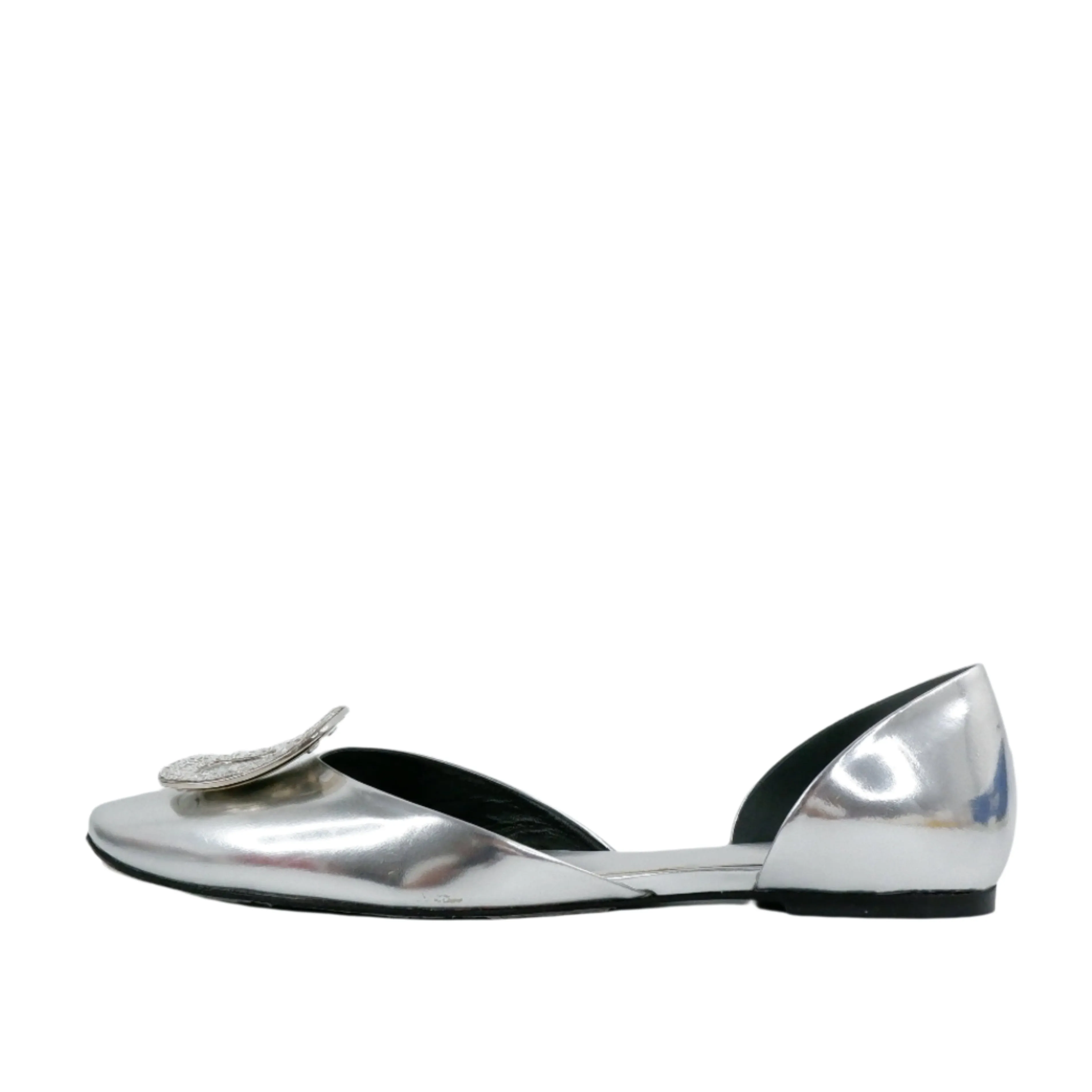 Roger Vivier Flats Silver Crystal 40