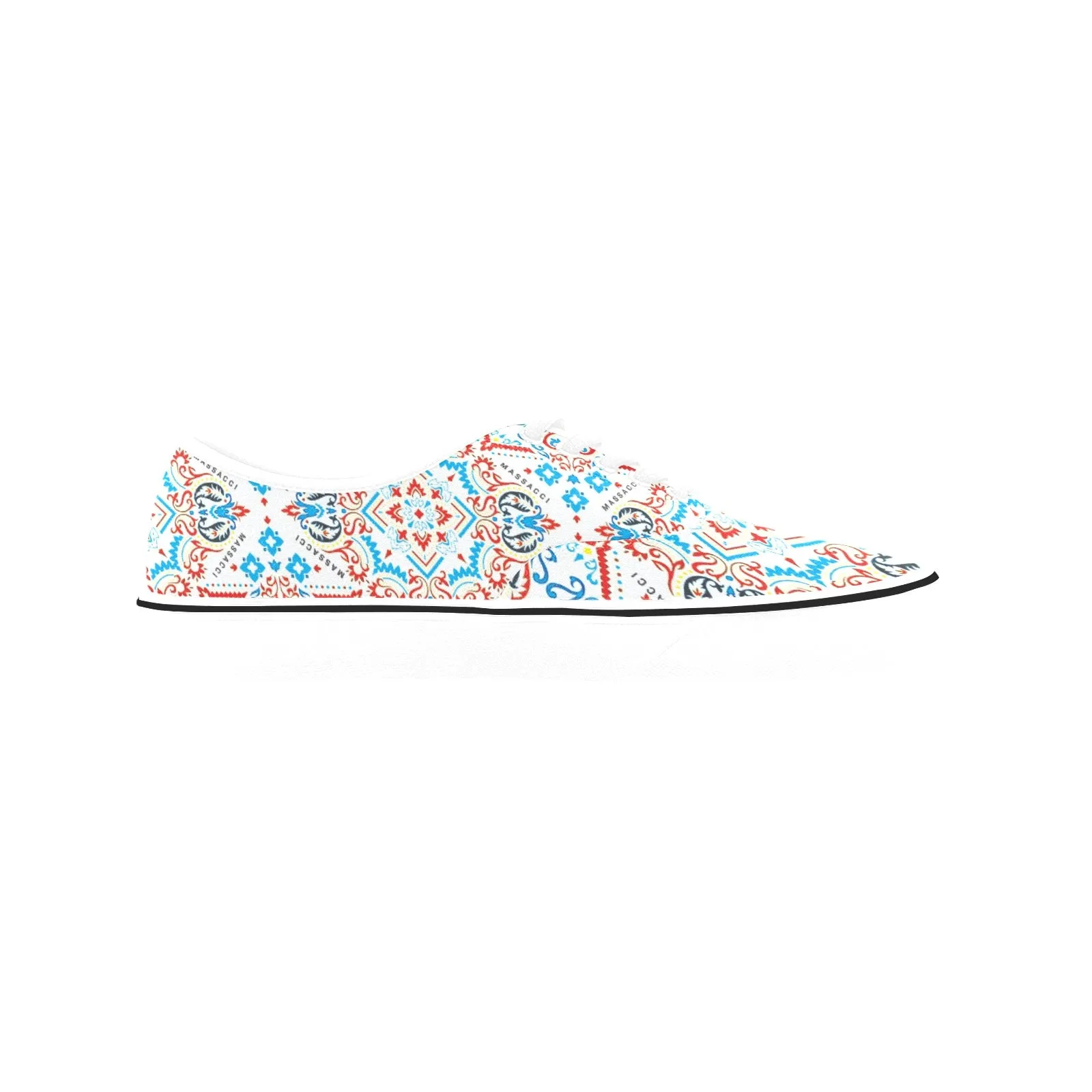 Spanish Tile, Women's Classic Canvas Low Top Sneakers