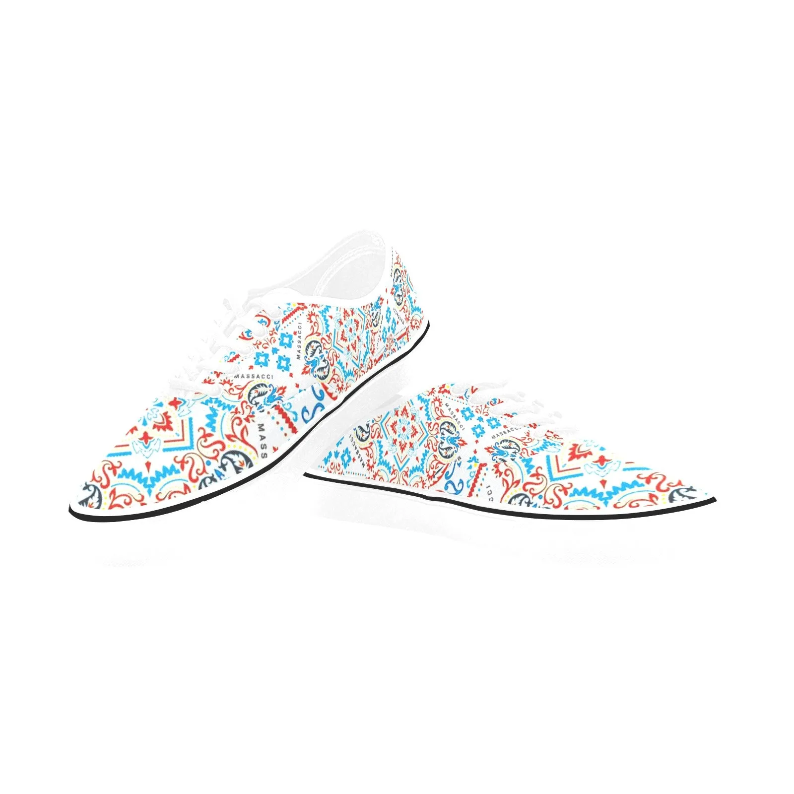 Spanish Tile, Women's Classic Canvas Low Top Sneakers