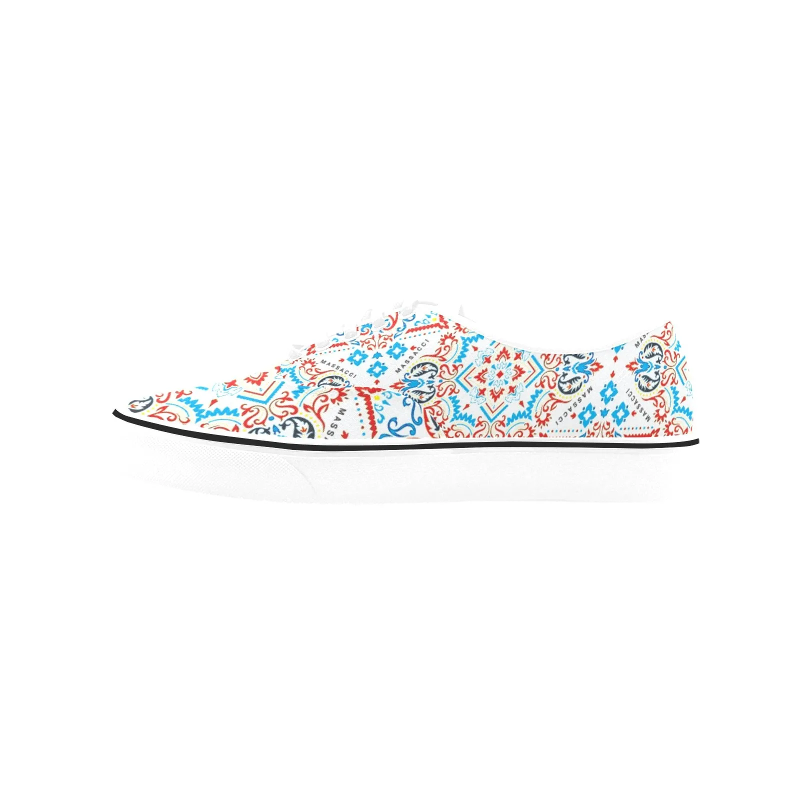 Spanish Tile, Women's Classic Canvas Low Top Sneakers