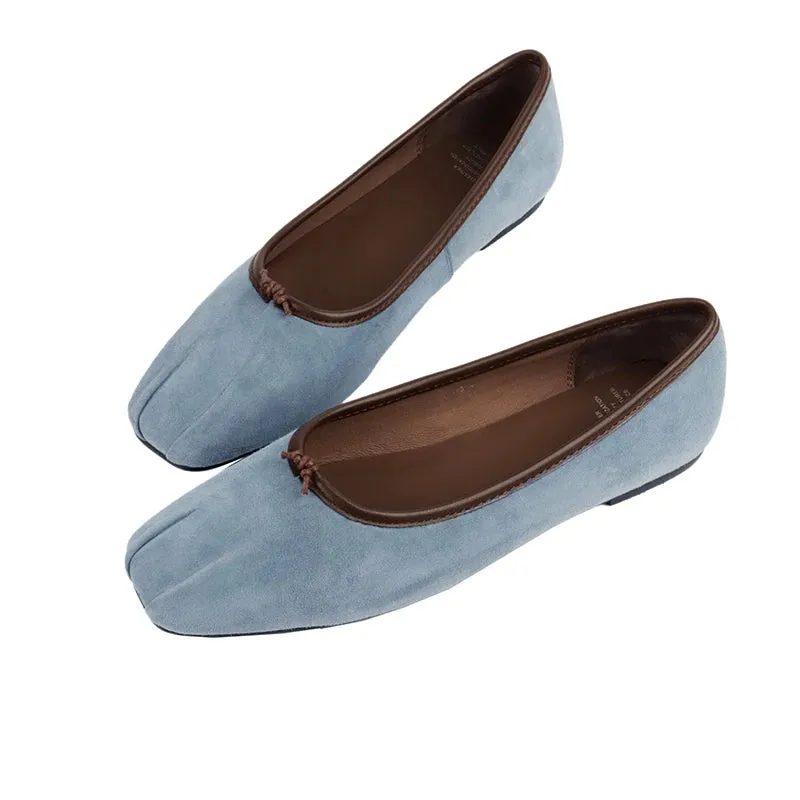 TAVIMART  -  Basic Shoes Women Ballet Flats Spring Sheepsuede Shoes Woman Flats Work Shoes Casual Versatile Loafer Female Chic