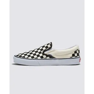 Vans Classic Slip-On Checkerboard Shoe in Black Off White