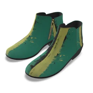 Women's Fashion Boots50 green, and lime, green print