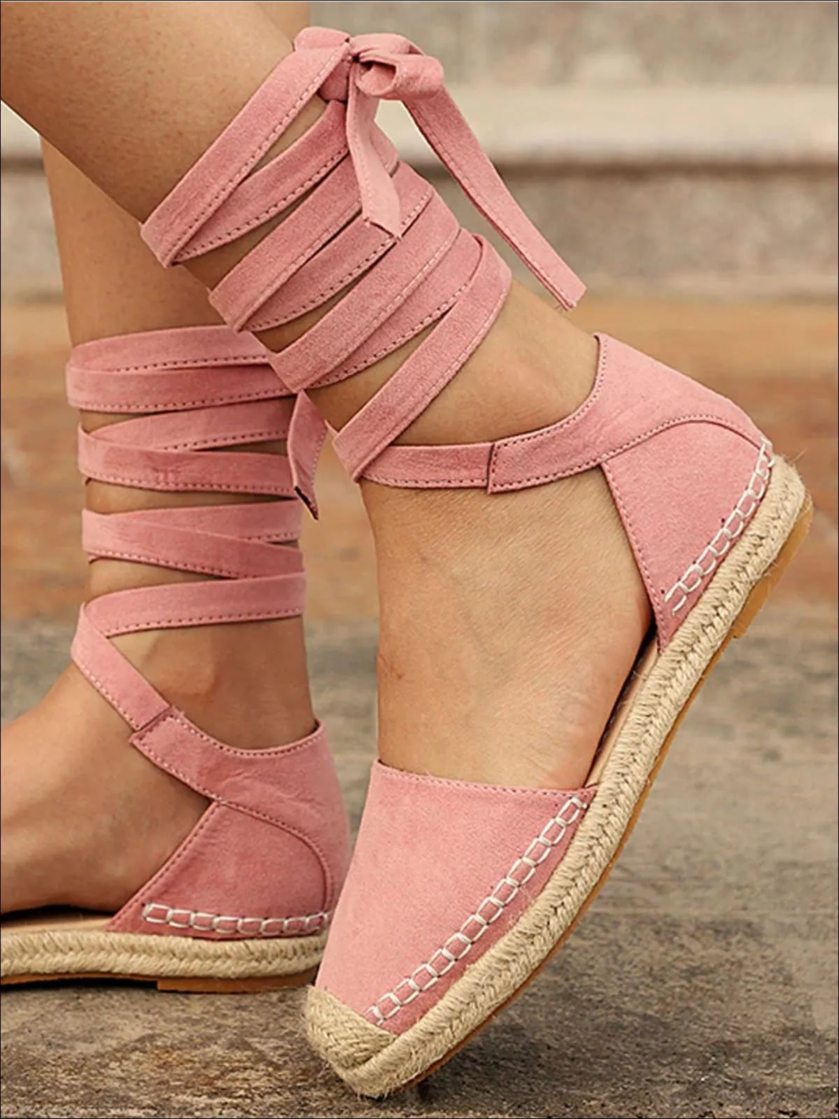 Women's Lace Up Espadrilles By Liv and Mia